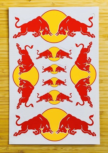 Adesivi red bull trasparenti - adesivi,