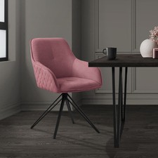 Sedia da pranzo rosa antico poltroncina per soggiorno girevole 360° poltroncina