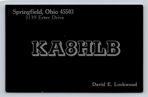 Radioamatore qsl ka8hlb - qsl,