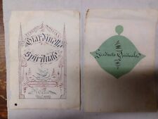 2 Antichi fogli   con scritte e disegni eseguiti a penna e inchiostro nel 1850