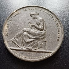 Medaglia 1871 Lavori Femminili 1 Esp Nazionale Mm 56 Metallo Bianco Lotto Sc4 