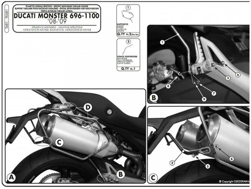 Givi kit montaggio telaietti - givi,