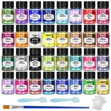 Polvere di Mica Pigmento di Resina Epossidica 32 Colori Colorante per Sapone