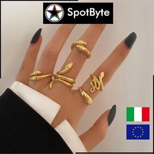 Set di 5 Anelli Donna Dorati