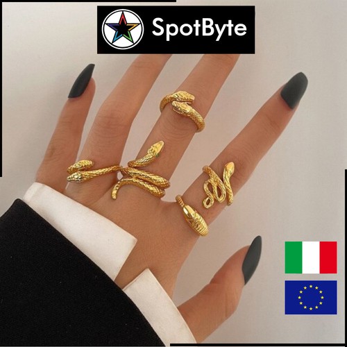 Set anelli donna dorati - set,