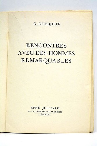 Gurdjieff rencontres hommes - gurdjieff,