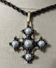 Croce grande Cabi con perle