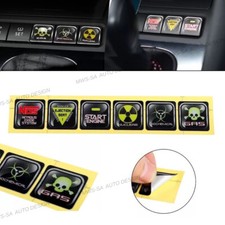 x6 Autocollant ☆Sticker Bouton Interrupteur Interieur Volkswagen☆Golf 6 Sagitar 