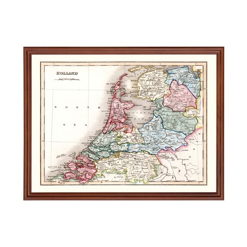 Vecchia mappa dell olanda - vecchia, 1832