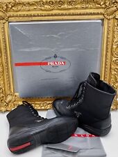 PRADA STIVALETTI SNEAKERS NAPPA e GABARDINE Tech Nere n°36.5 FULL SET