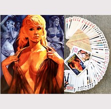 Carte da gioco (mazzo poker 54 carte) SFRUTTAMENTO poster lingerie sexy vintage 028