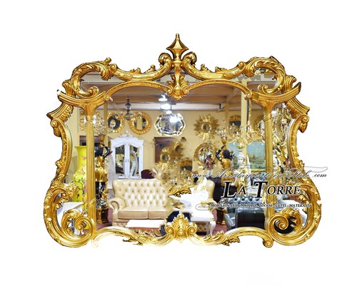 Specchiera classica foglia oro