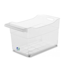 CONTENITORE BOX STORAGE TROLLEY BAULE TROLLEY BAULE TRASPARENTE CON 4 RUOTE