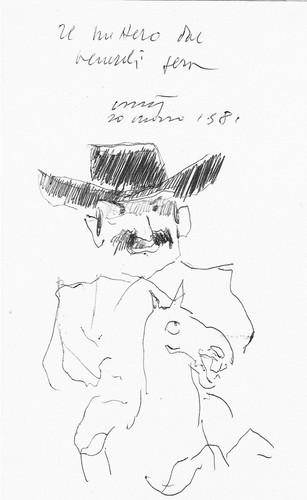 Acquerello buttero caricatura - buttero,