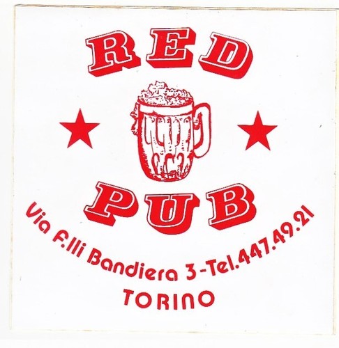 Adesivo red pub torino via - red,