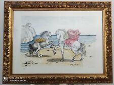 Giorgio de Chirico litografia 1974 Cavalli Sulla Spiaggia - Cavalli Di Perseo 