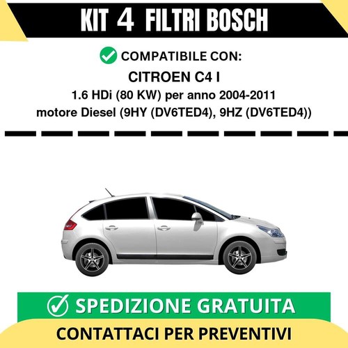 Kit filtri bosch citroen - kit, 4