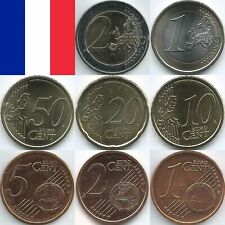 Francia monete euro dal 1999 al 2025, non circolate/nuove di zecca