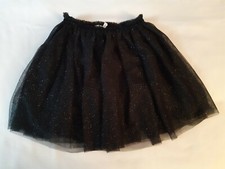 Gonna gonnellina arricciata tulle nero bimba bambina 10/12 anni H&M