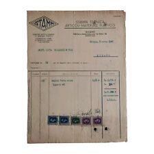 1946 Stamp Stampa Tecnica Articoli Materiale Plastico Milano Fattura C02218