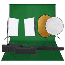 Kit per Studio Fotografico con Set Luci, Fondale e Riflettore vidaXL