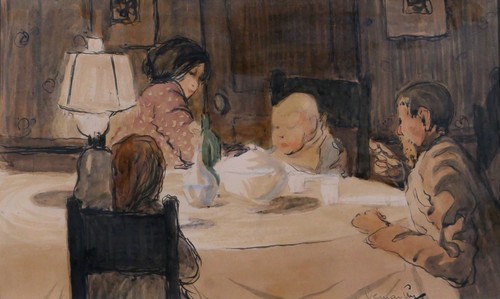 Disegno antico louis demailly - disegno,
