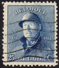 BELGIO 1919/1920 - Usato 25 c