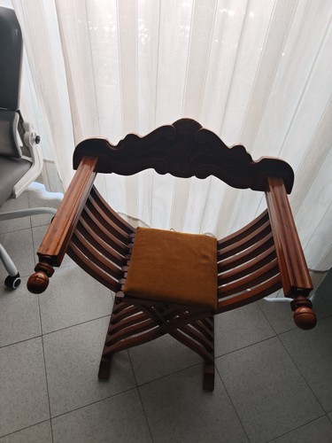 Antica sedia legno savonarola - antica,