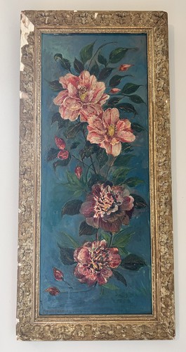 Dipinto olio floreale - , vintage