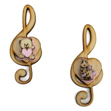 33040 Bomboniere Calamita Magnete Cuore Chiave Sol Violino Orso Unicorno Bimba