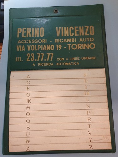 Vecchia rubrica - vecchia,