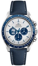 Orologio Uomo Omega Apollo 13 50° Anniversario Speedmaster Quadrante Bianco Blu Snoopy