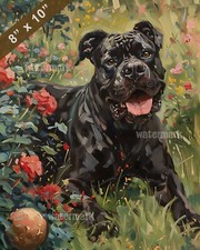 Quadro Cane Corso che gioca in