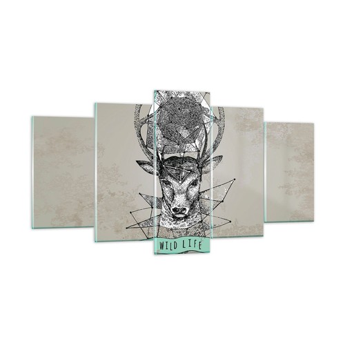 Quadro vetro 160x85cm cervo - su,