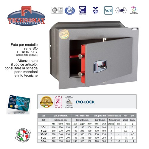 Cassaforte 21x27x20 hxlxp - cassaforte,
