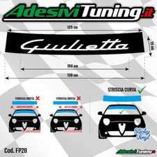 Fascia Parasole Giulietta Alfa Romeo - Intagliata Nero Opaco