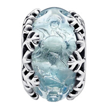 Autentico Charm Pandora Inverno Fiocco di Neve Blu Vetro di Murano #792377C00
