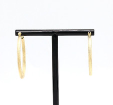 Orecchini a cerchio in oro massiccio 18K vintage Made in Italy cerchi lavorati