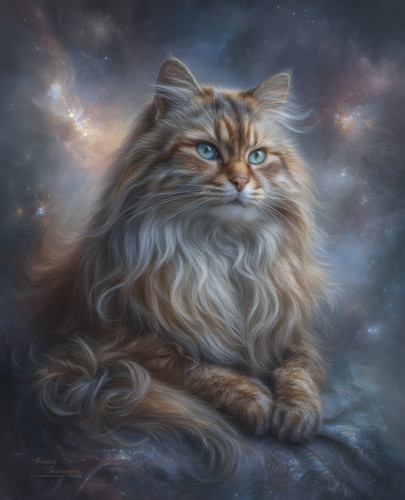 Gatto pelo lungo con occhi - pelo,