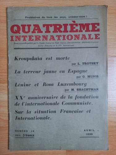 Quatrième internationale - , n°