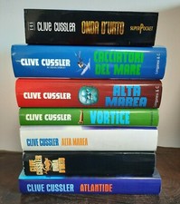 Lotto di 9 libri, tutti di Clive Cussler (titoli in foto) (#tracked)