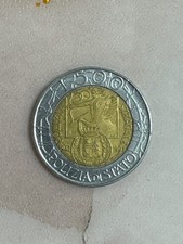 monete da 500 lire italiane per 50 anni polizia di stato