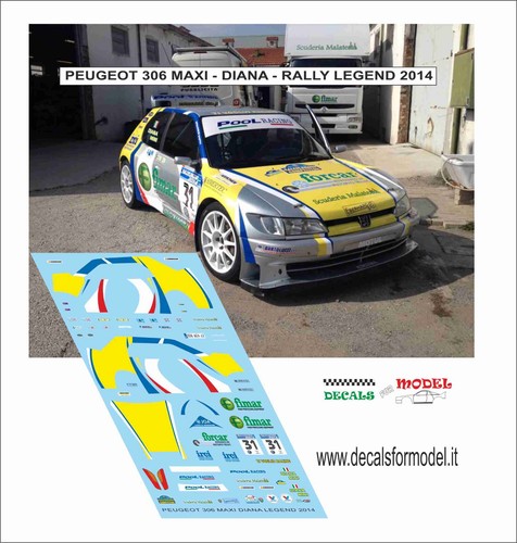 Decals peugeot 306 maxi - 1:24,