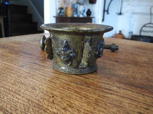 Mortaio bronzo xvii secolo - bronzo,