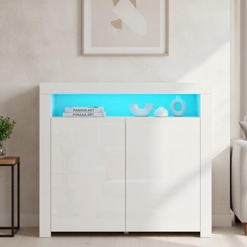 Credenza moderna led bianca