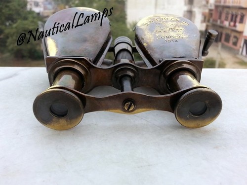 Antico binocolo vintage ottone