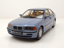 Modellino auto BMW Serie 3 E46 berlina 1999 azzurro metallizzato scala 1:18 KK