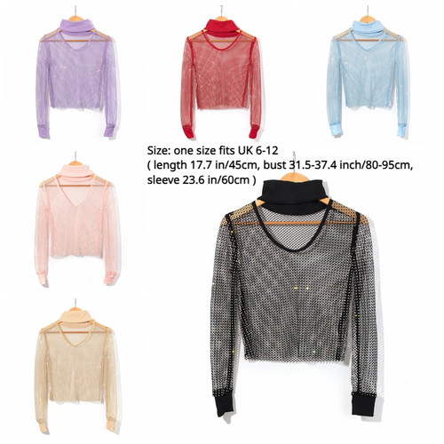 Top con keyhole cristallo - in,