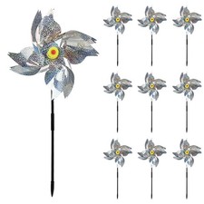 JASFLY 10 Pezzi Girandole Spaventa Uccelli Mulino a Vento Riflettente Girandola 