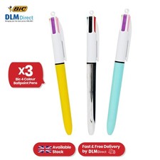 BIC 4 Colour Pens Pack of 3